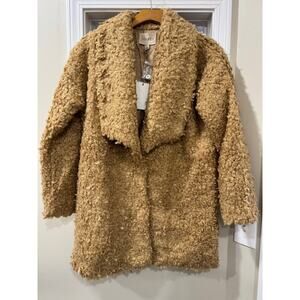 Anthropologie x Moon River | Camel Sherpa Teddy Coat
